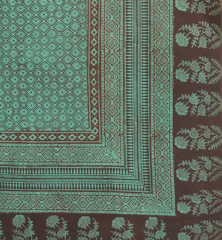Hand Block Printed Bagh Cotton Single Bed Sheet