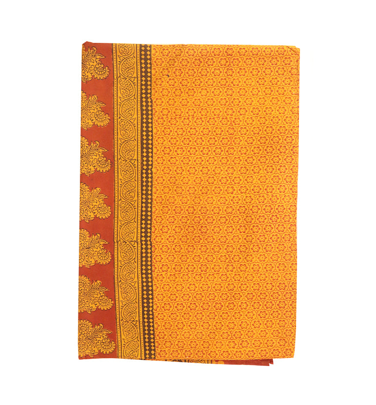 Hand Block Printed Bagh Cotton Single Bed Sheet