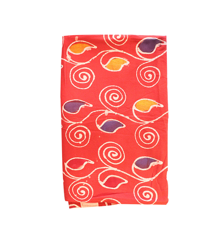 Handcrafted Batik Print Cotton Double Bed Sheet with Two Pillow Covers