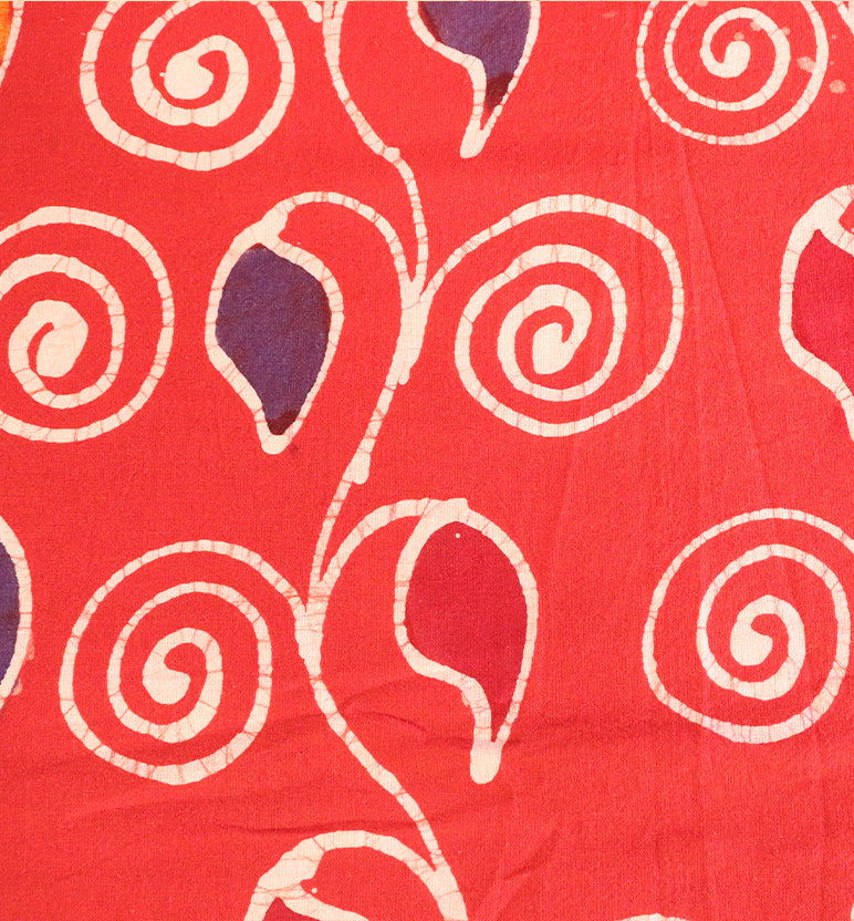Handcrafted Batik Print Cotton Double Bed Sheet with Two Pillow Covers