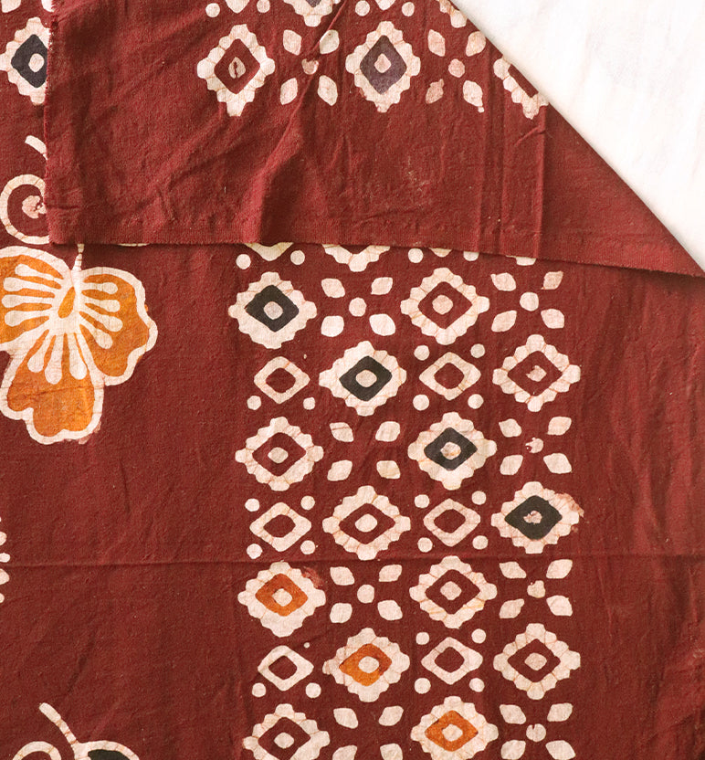 Handcrafted Batik Print Cotton Single Bed Sheet with Two Pillow Covers