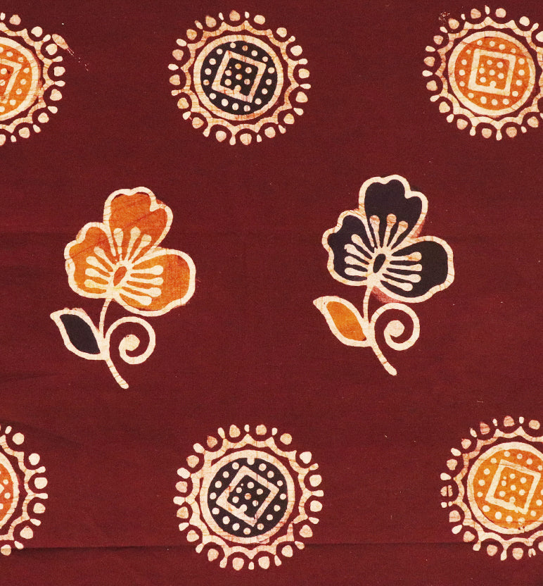 Handcrafted Batik Print Cotton Single Bed Sheet with Two Pillow Covers