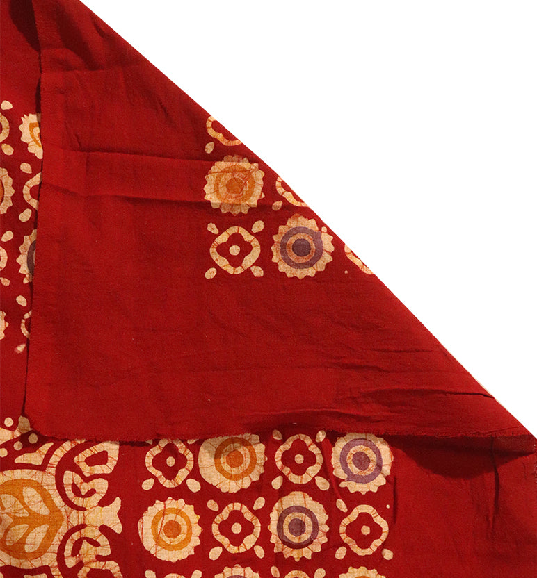 Handcrafted Batik Print Cotton Single Bed Sheet with Two Pillow Covers
