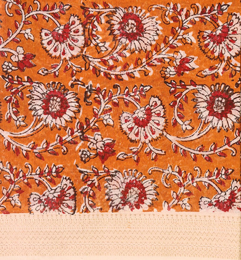 Block Print Kalamkari Maheshwari Unstitched Suit Set – 3 Piece