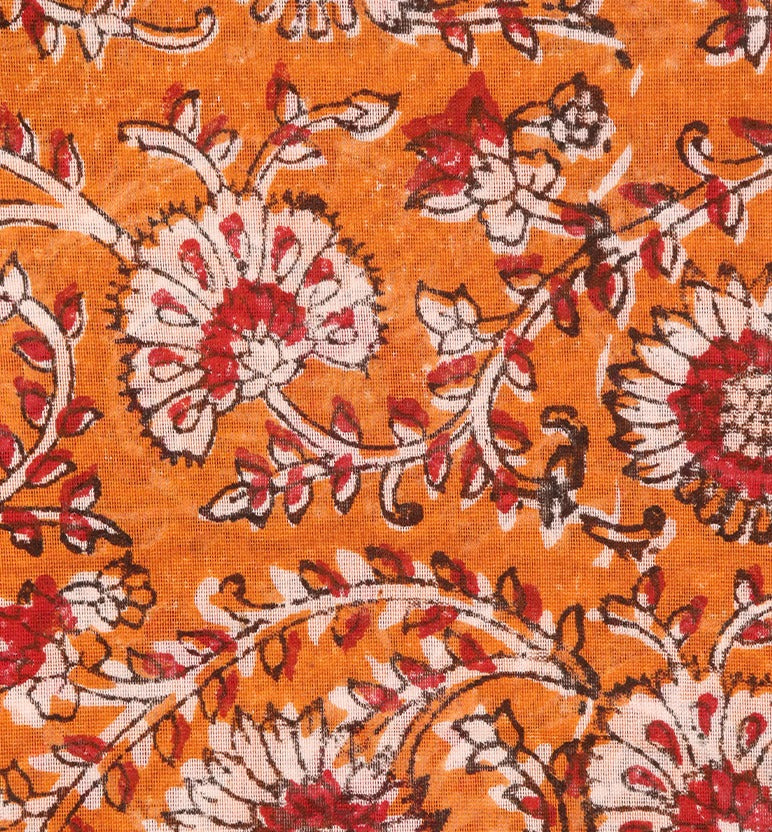 Block Print Kalamkari Maheshwari Unstitched Suit Set – 3 Piece