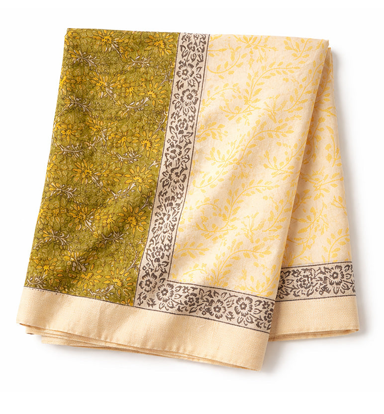 Block Print Kalamkari Maheshwari Unstitched Suit Set – 3 Piece