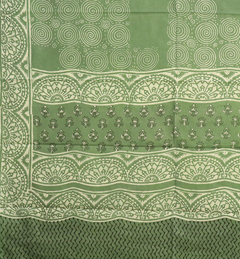 Handcrafted Dabu Print Cotton Dress Material – 3 Piece Set