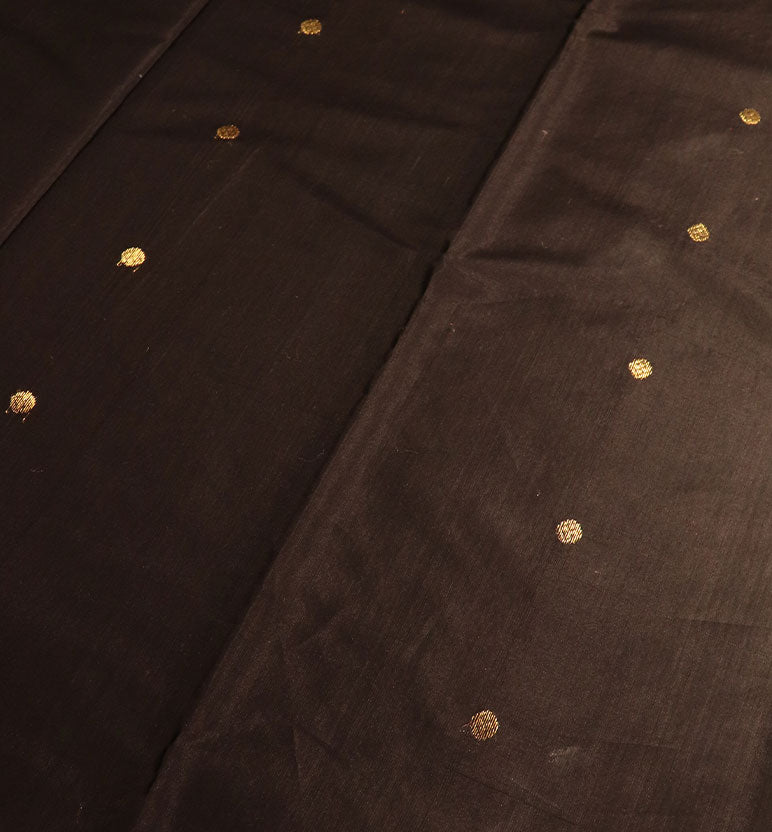 Handloom Chanderi Silk Mercerized Cotton Saree with Meena Booti