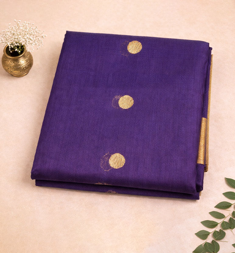Handloom Chanderi Silk Mercerized Cotton Saree with Meena Booti