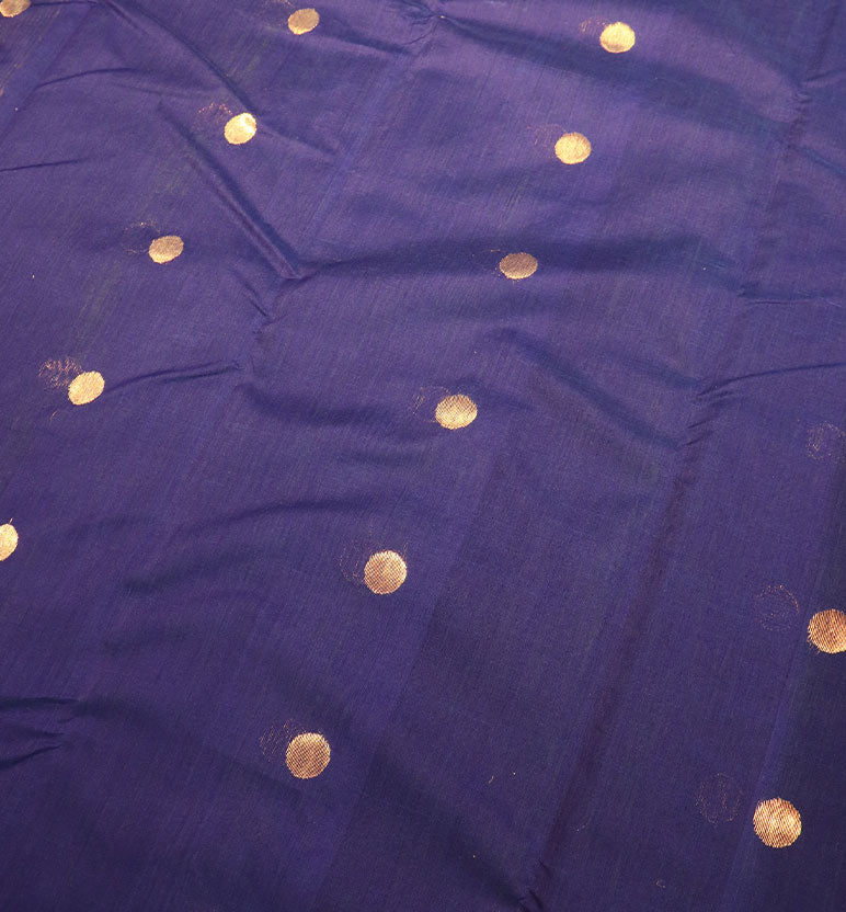 Handloom Chanderi Silk Mercerized Cotton Saree with Meena Booti