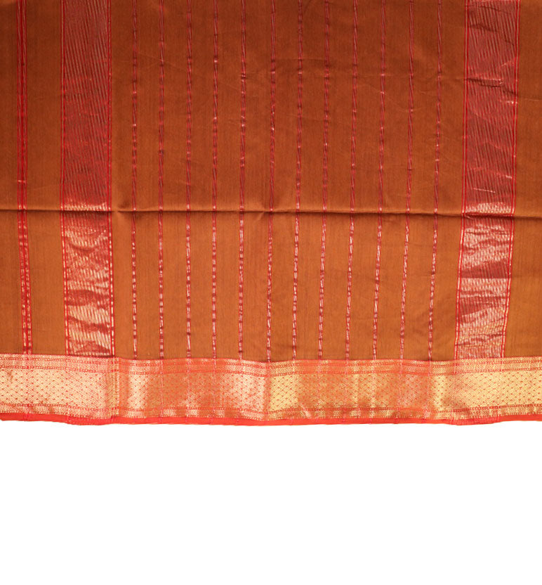 Traditional Handloom Maheshwari Silk-Blend Saree