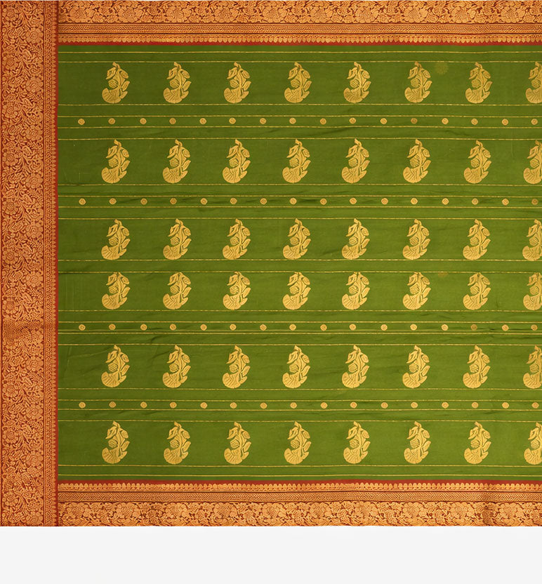 Handwoven Chanderi Silk & Silk Saree
