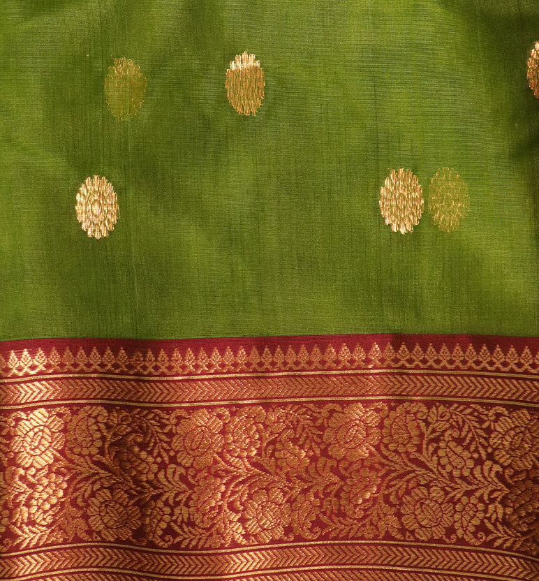 Handwoven Chanderi Silk & Silk Saree