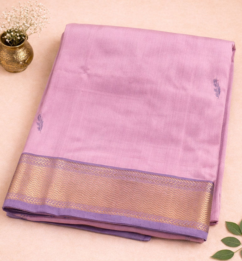 Traditional Handloom Maheshwari Silk-Blend Saree