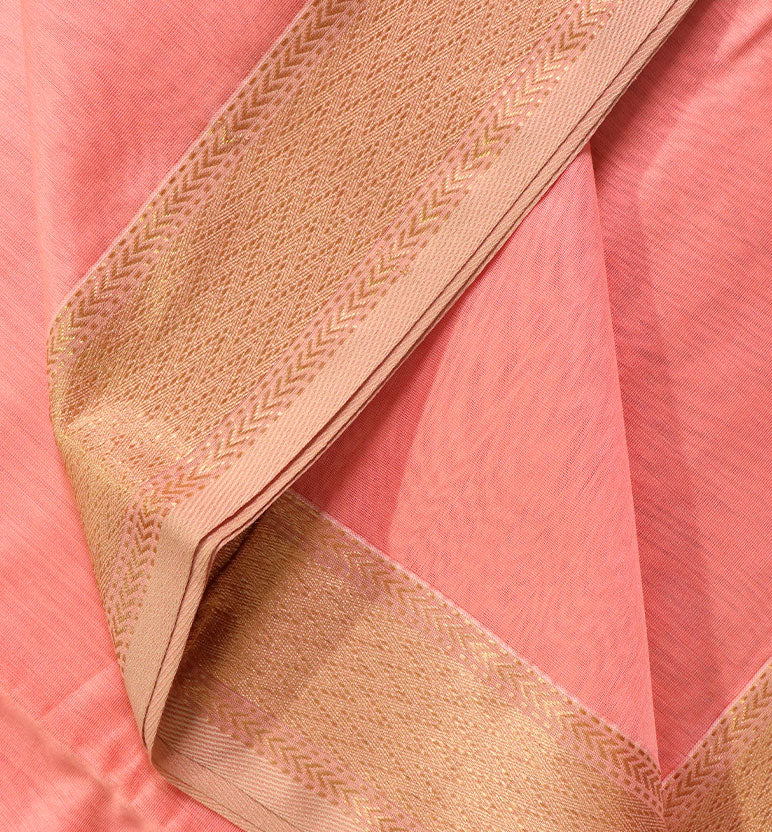 Traditional Handloom Maheshwari Silk-Blend Saree