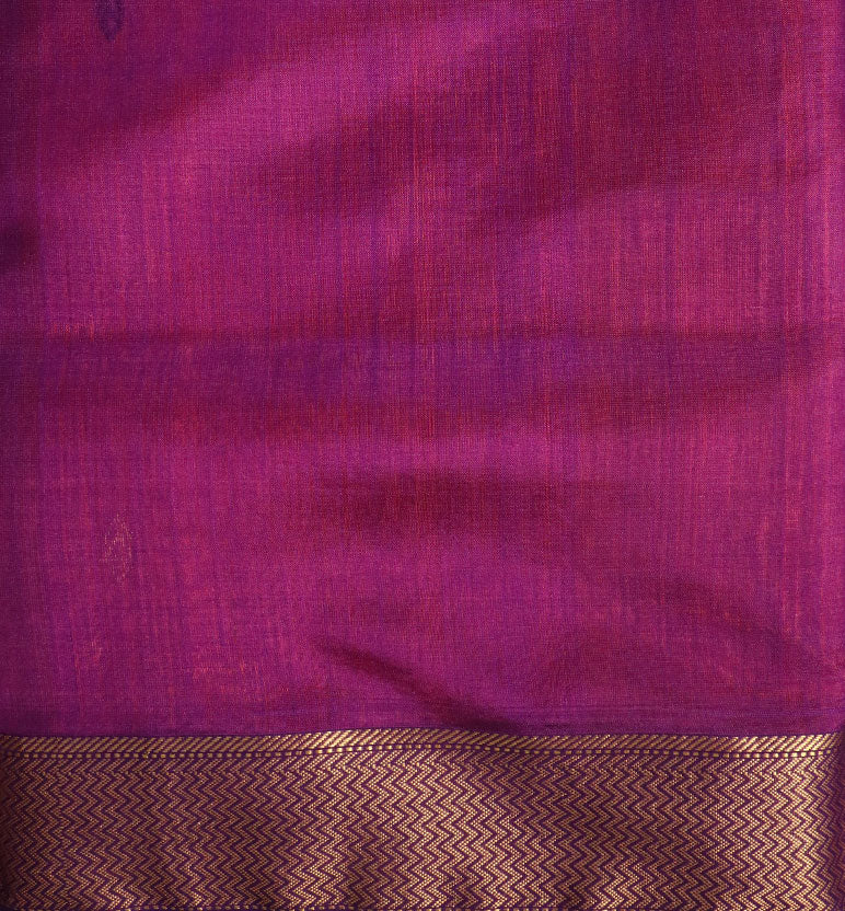 Traditional Handloom Maheshwari Silk-Blend Saree