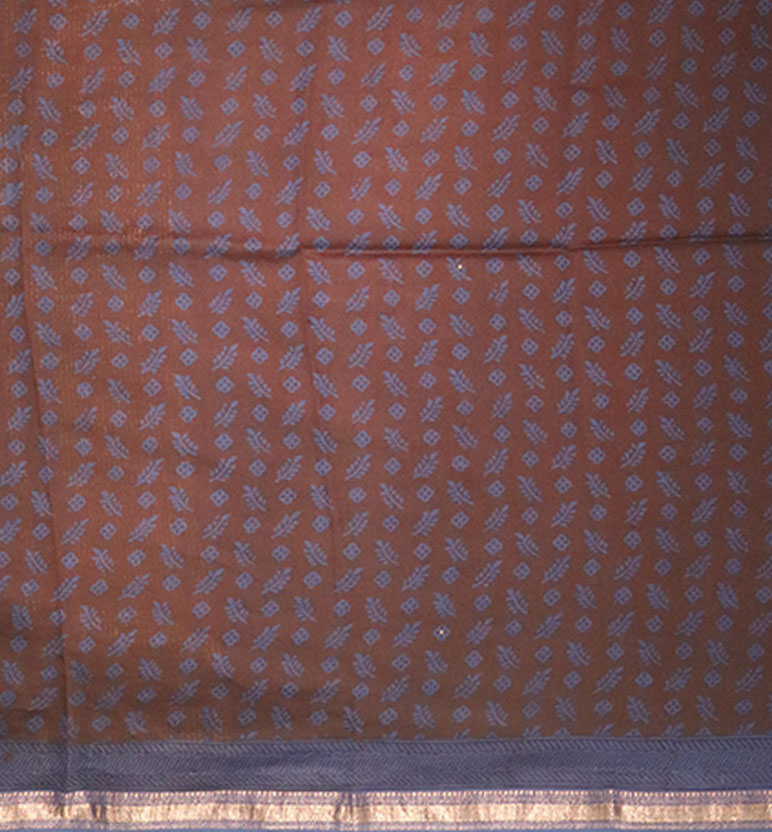 Bagh Print Maheshwari Cotton-Silk Saree – Hand Block Printed