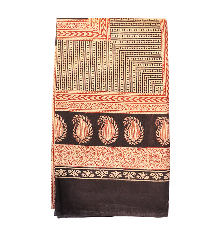 Hand Block Printed Bagh Cotton Double Bed Sheet