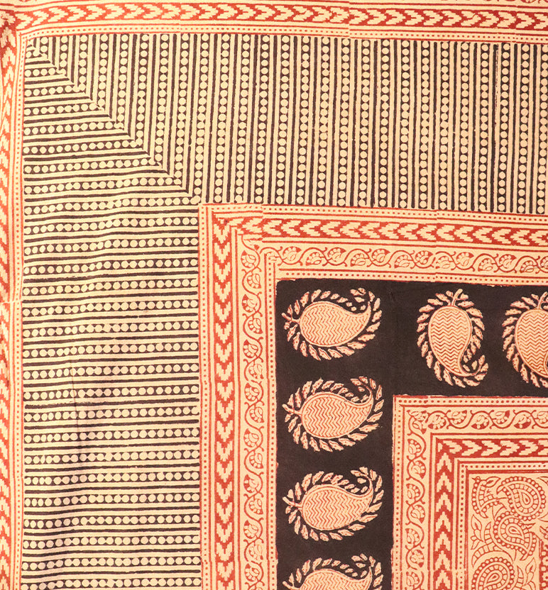 Hand Block Printed Bagh Cotton Double Bed Sheet