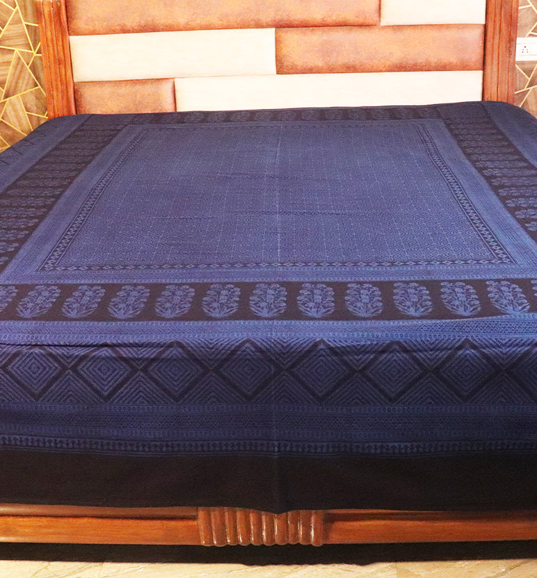 Hand Block Printed Bagh Cotton Double Bed Sheet