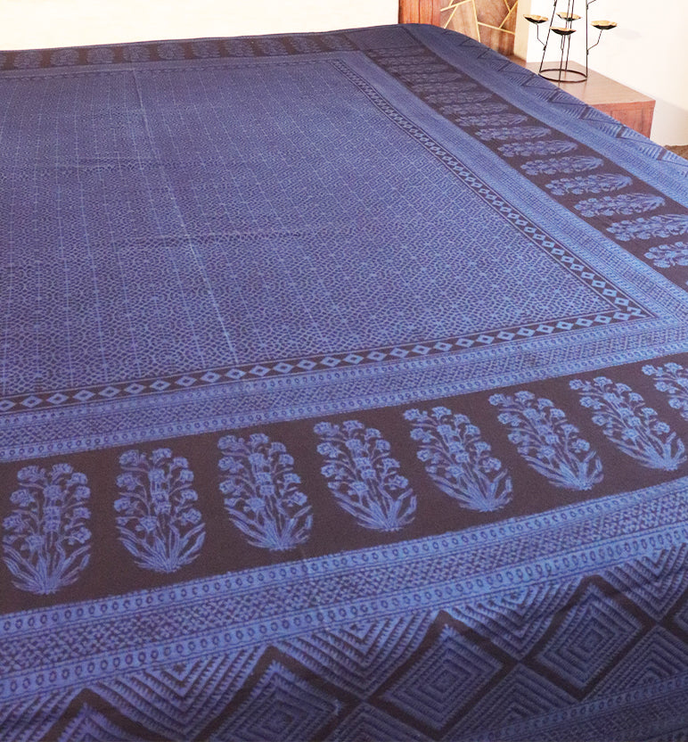 Hand Block Printed Bagh Cotton Double Bed Sheet