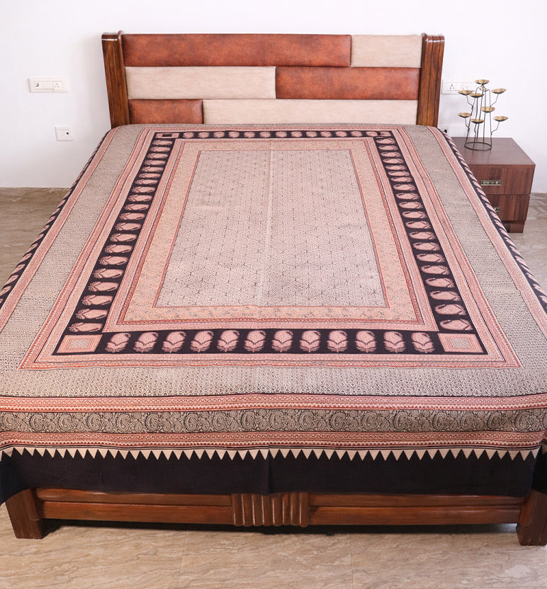 Hand Block Printed Bagh Cotton Double Bed Sheet