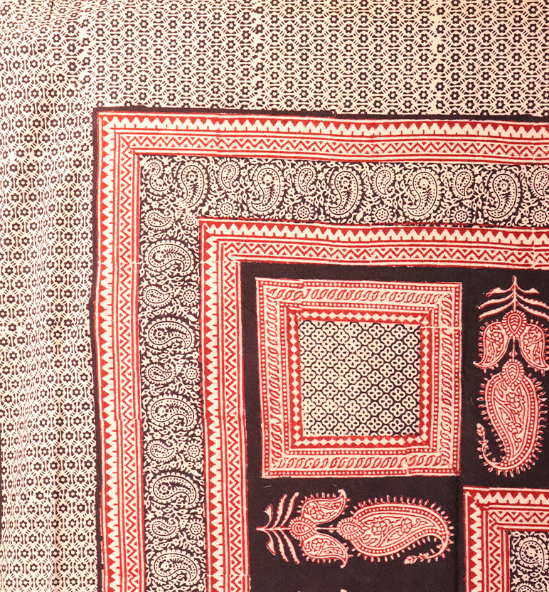 Hand Block Printed Bagh Cotton Double Bed Sheet
