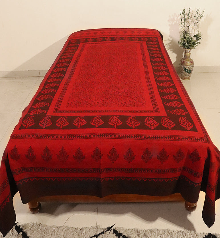 Hand Block Printed Bagh Cotton Single Bed Sheet
