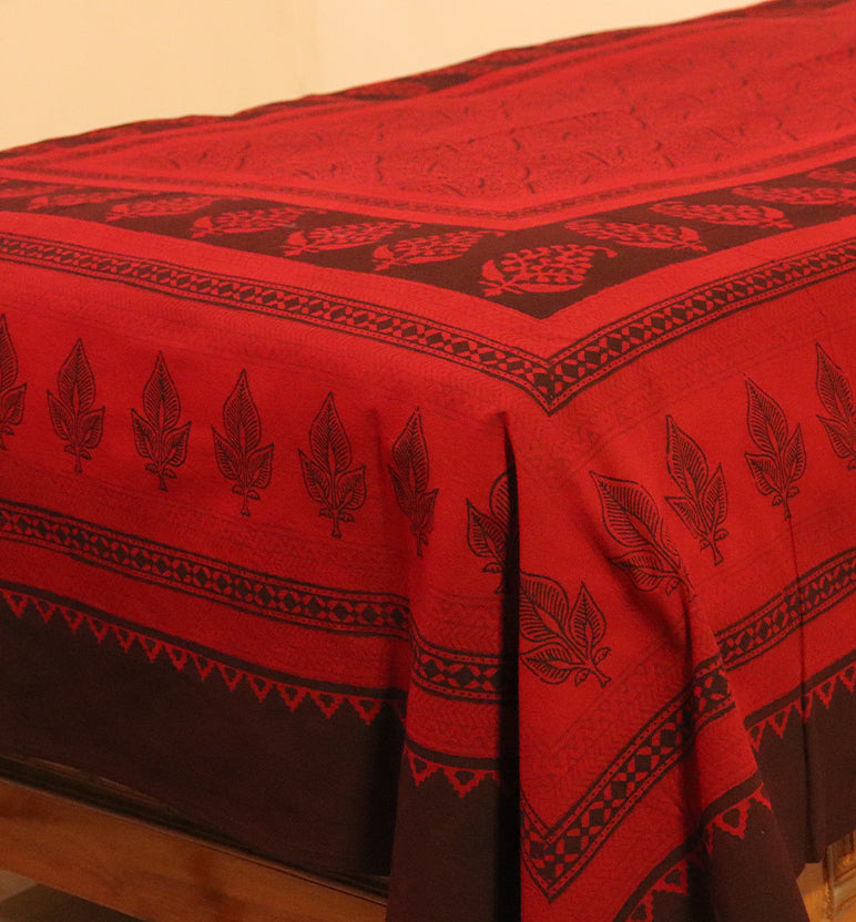 Hand Block Printed Bagh Cotton Single Bed Sheet