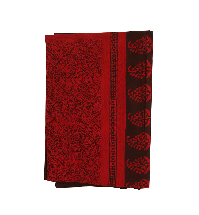 Hand Block Printed Bagh Cotton Single Bed Sheet