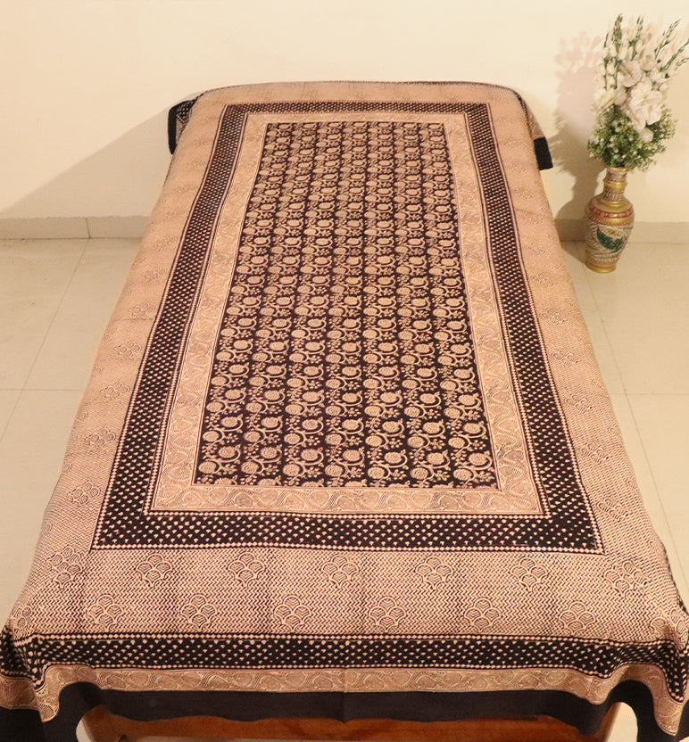 Hand Block Printed Bagh Cotton Single Bed Sheet