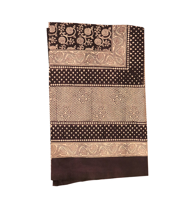Hand Block Printed Bagh Cotton Single Bed Sheet
