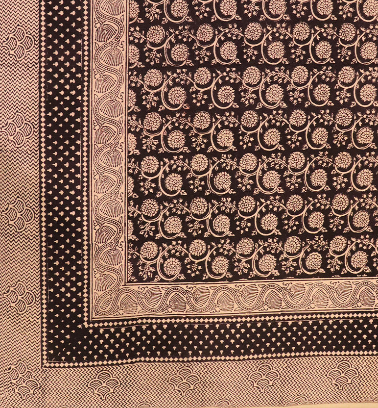 Hand Block Printed Bagh Cotton Single Bed Sheet
