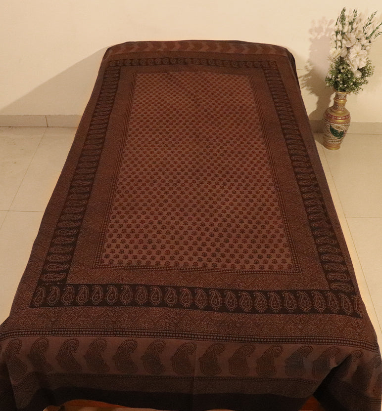 Hand Block Printed Bagh Cotton Single Bed Sheet