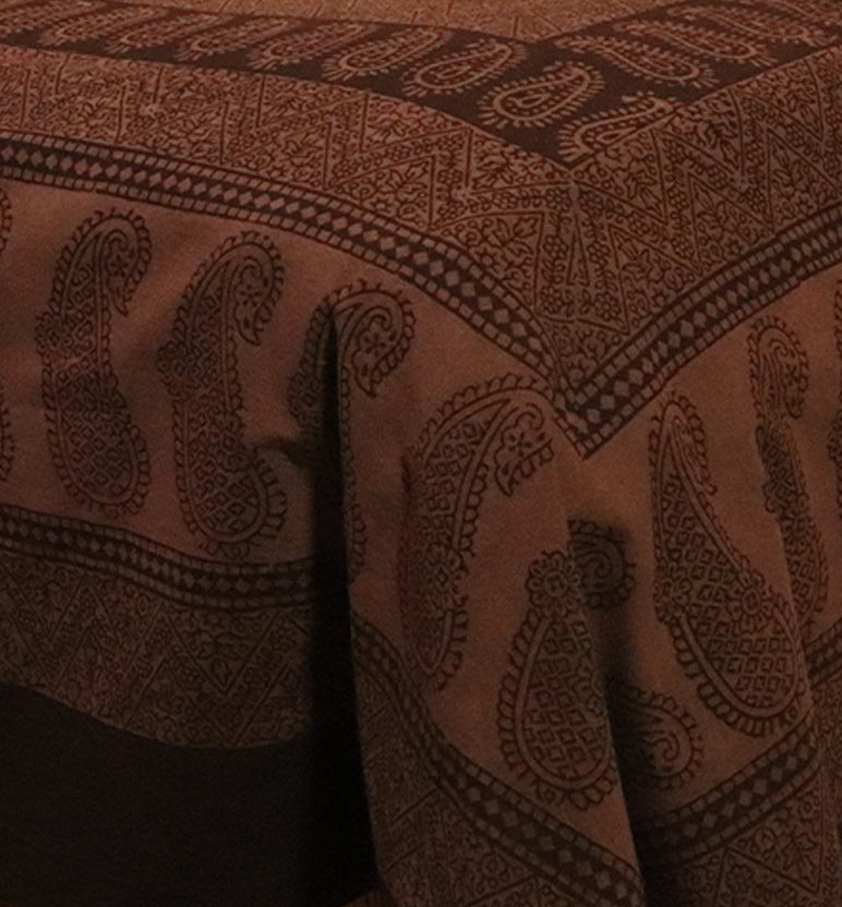 Hand Block Printed Bagh Cotton Single Bed Sheet