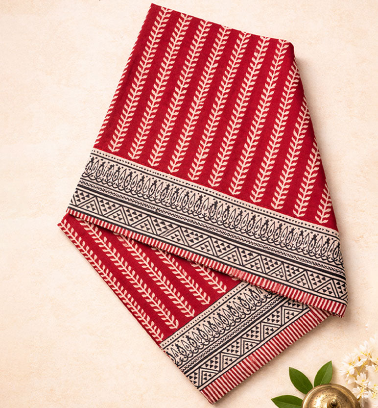 Hand Block Printed Bagh Cotton Dupatta