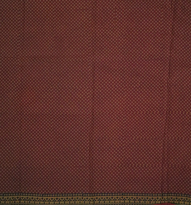 Bagh Hand Block Printed Cotton Saree – Traditional Natural Dye Drape