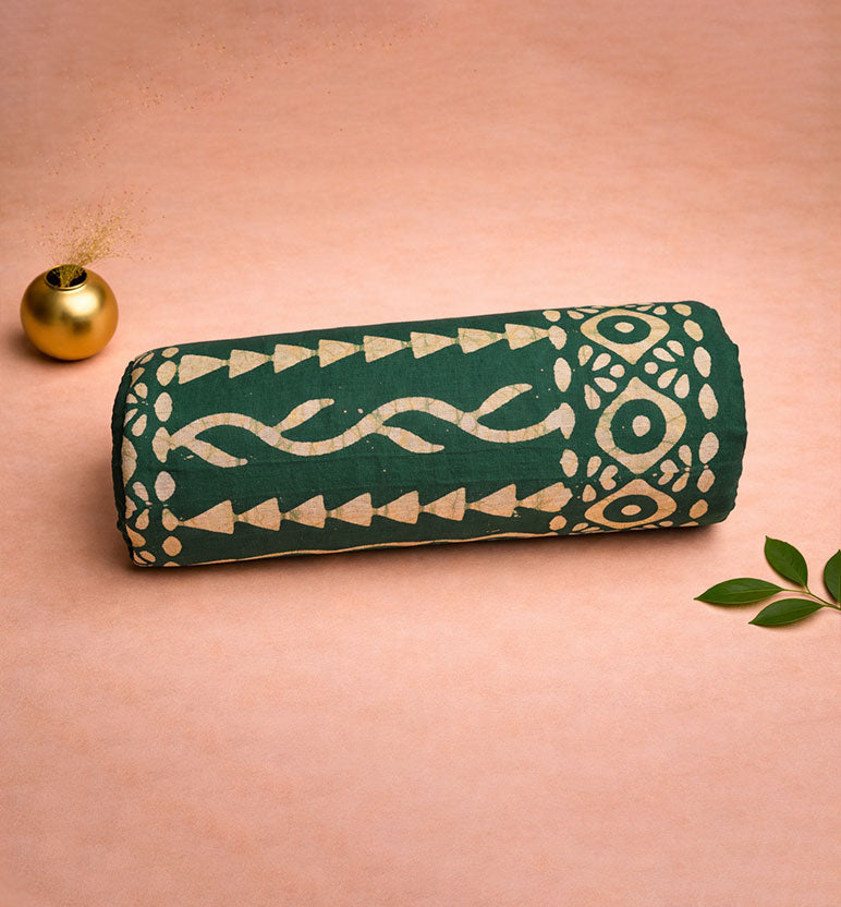 Handcrafted Batik Print Cotton Saree with Blouse Piece