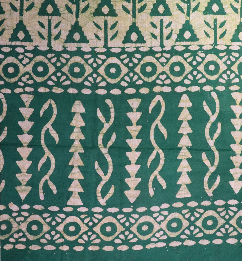 Handcrafted Batik Print Cotton Saree with Blouse Piece