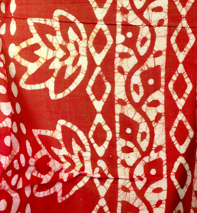 Handcrafted Batik Print Cotton Saree with Blouse Piece