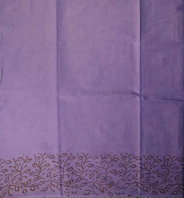 Handcrafted Batik Print Cotton Saree with Blouse Piece