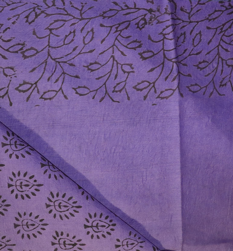 Handcrafted Batik Print Cotton Saree with Blouse Piece