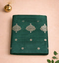 Handloom Chanderi Silk Mercerized Cotton Saree with Meena Booti