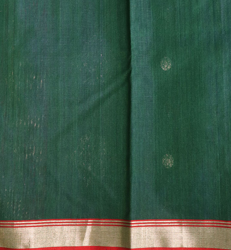 Handloom Chanderi Silk Mercerized Cotton Saree with Meena Booti