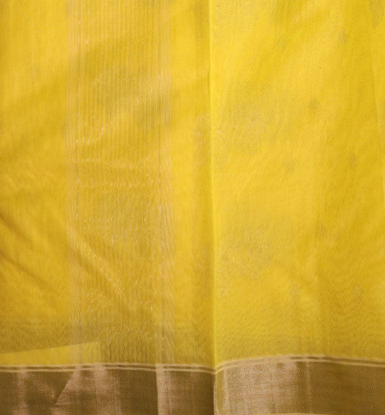 Handloom Chanderi Silk  Mercerized Cotton Saree with Meena Booti