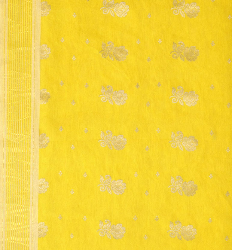 Handloom Chanderi Silk  Mercerized Cotton Saree with Meena Booti