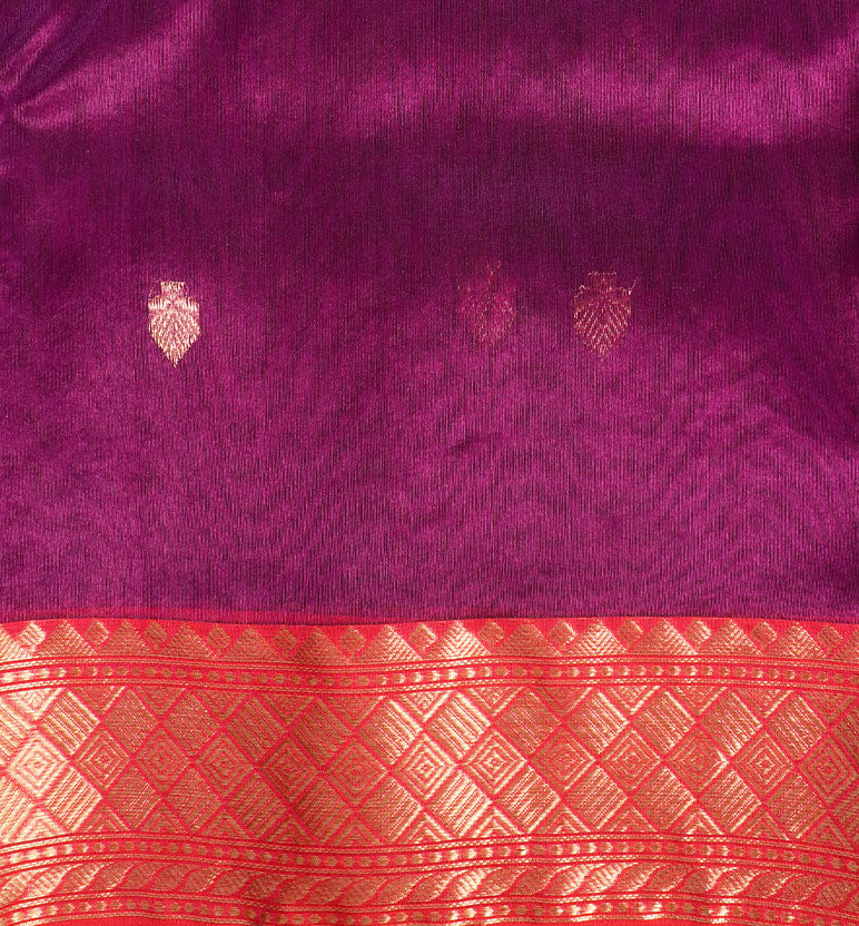 Handwoven Chanderi Silk & Cotton Saree