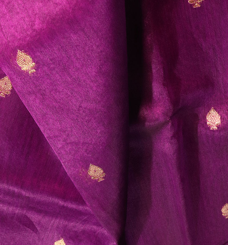Handwoven Chanderi Silk & Cotton Saree