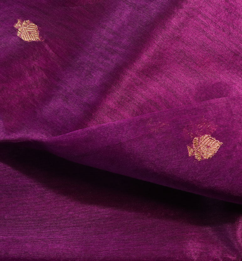 Handwoven Chanderi Silk & Cotton Saree