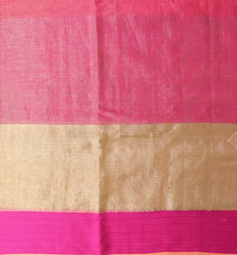 Traditional Handloom Maheshwari Silk-Blend Saree